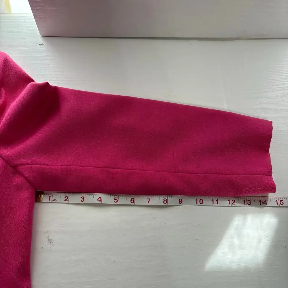 Vintage Leslie Fay Personal Pink Blazer Size 16